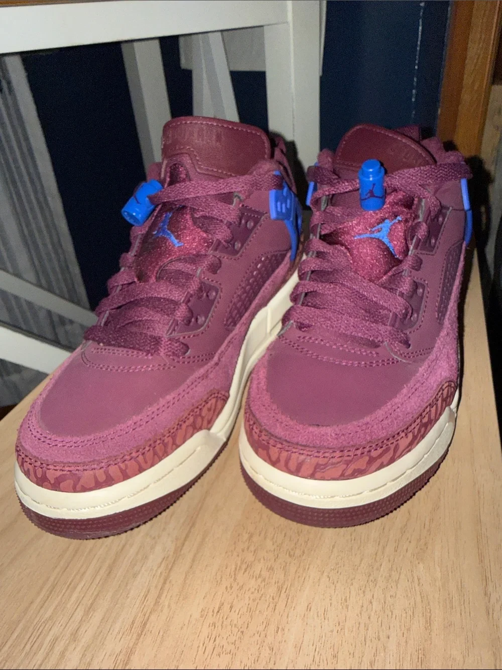 Jordan Spizike Low-Bordeaux/Hyper Royal/Sail Kids Size 4.5Y